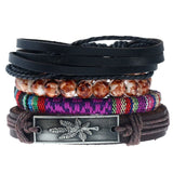 New Fashion Handmade Weave Vintage Boho Gypsy Hippie Cuff Beads Leather Infinity Charm Male Men Bracelets Women Female Jewelry