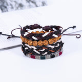 New Fashion Handmade Weave Vintage Boho Gypsy Hippie Cuff Beads Leather Infinity Charm Male Men Bracelets Women Female Jewelry