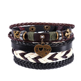 New Fashion Handmade Weave Vintage Boho Gypsy Hippie Cuff Beads Leather Infinity Charm Male Men Bracelets Women Female Jewelry
