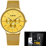 2019 Classic Women Rose Gold Top Brand Luxury Laides Dress Business Fashion Casual Waterproof Watches Quartz Calendar Wristwatch