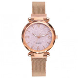 Rose Gold Women Watch 2019 Top Brand Luxury Magnetic Starry Sky Lady Wrist Watch Mesh Female Clock For Dropship relogio feminino