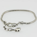 DGW High Quality 17-21Cm Snake Chain Link Bracelet Fit Pandora Beads Bracelet European Charm For Women Diy Jewelry Making