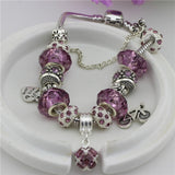 DGW High Quality 17-21Cm Snake Chain Link Bracelet Fit Pandora Beads Bracelet European Charm For Women Diy Jewelry Making